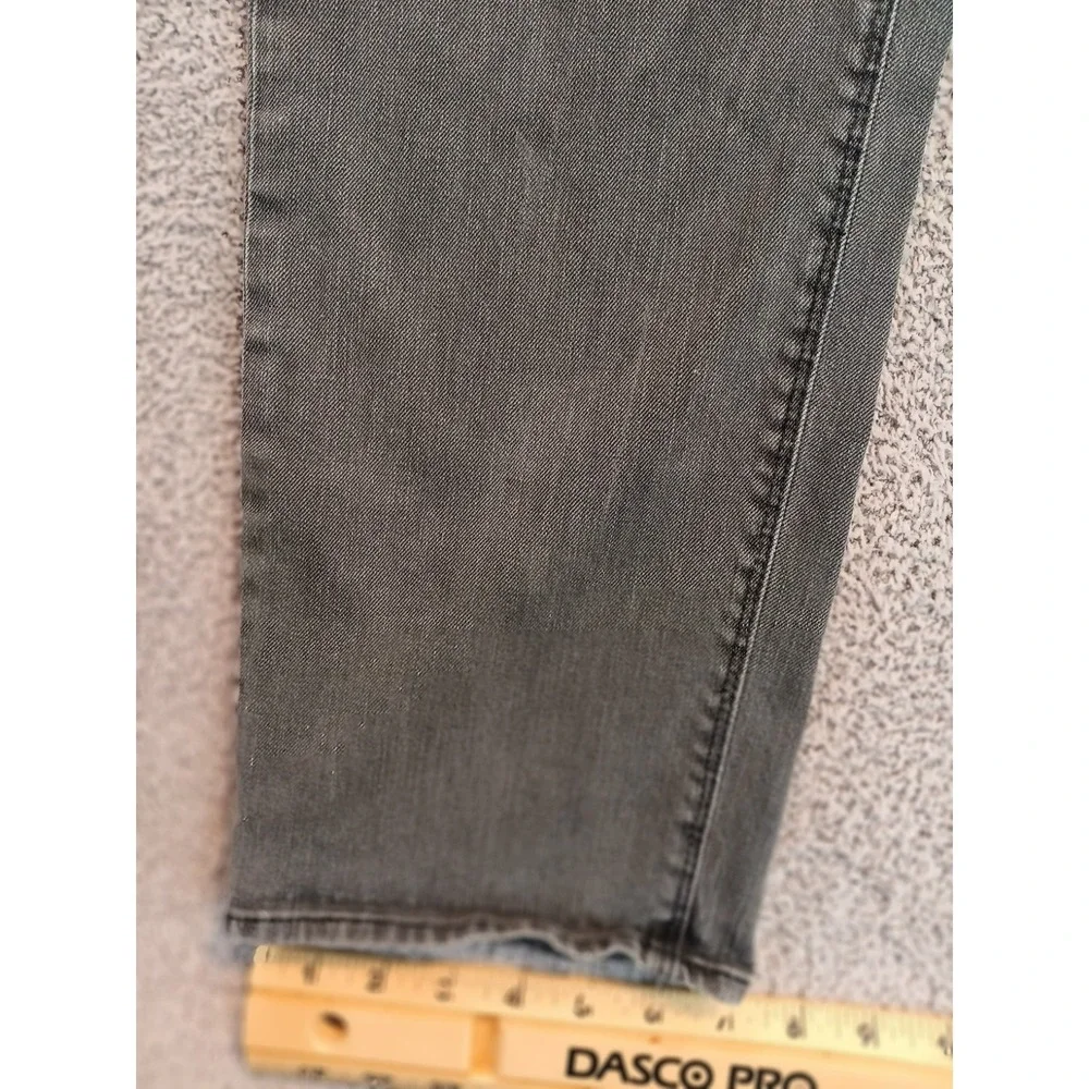 Hugo‎ Boss Green Straight Leg Jeans Men 36x32 Gray Stretch Designer Denim